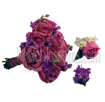 Lavender Rose Fest Wedding Flowers Package