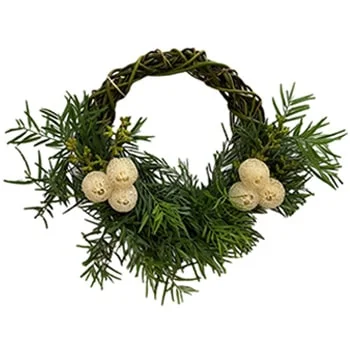 Natural Semi Dried Wreath, an artful blend of semi-dried botanicals, symbolizing harmony in nature's hues.