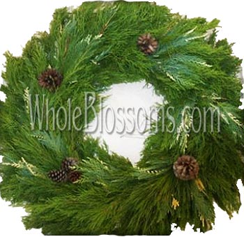 Pine Variegated Leyland Cypress Wreath