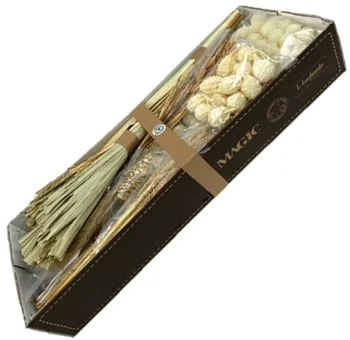 An elegantly presented Preserved Bleached Decor Designer Box, showcasing minimalist design elements in calming, bleached hues, an epitome of timeless elegance and sophistication.