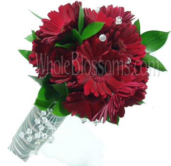 Red Posy Gerbera Bridal Bouquet