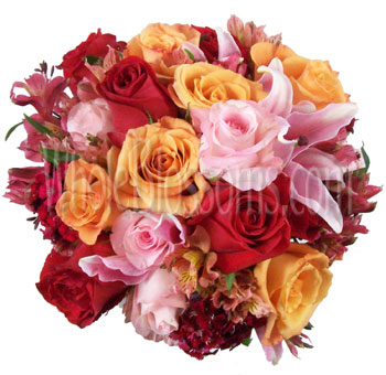 Pretty Rose Tradition Wedding Flowers Package