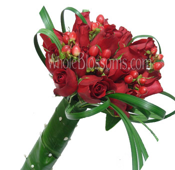 Red Nosegay Rose Bridal Bouquet