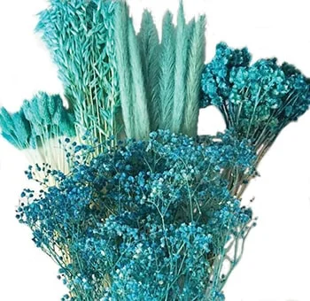 Sky Blue Turquoise Mix Designer Box, packed with carefully preserved botanicals in calming sky blue turquoise hues.