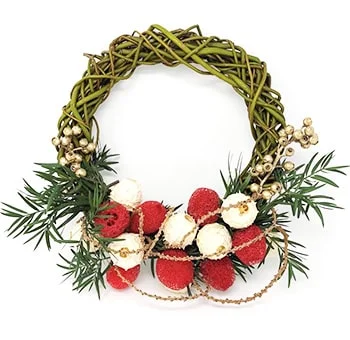 Twinkle Semi Dried Wreath, a handcrafted ode to nature's splendor, illuminating spaces with festive brilliance.