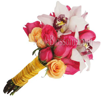 Hot Pink White Fantasy Bridal Flower Package