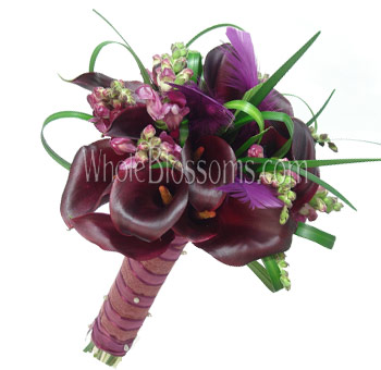 Burgundy Mini Calla Wedding Flowers Package