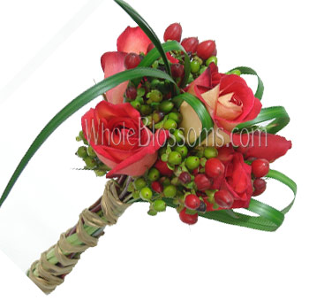 Bicolor Posy Rose Bridesmaids Bouquets