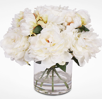 White Peony Flower Bouquet