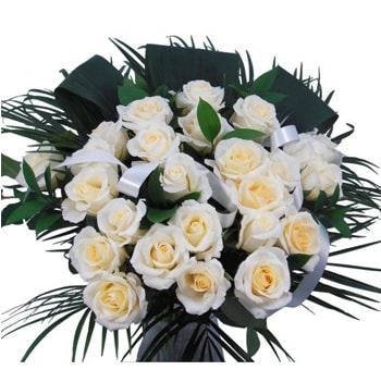 White Romantic Rose Bridal Bouquet