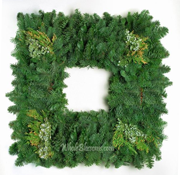 Evergreen Square Wreath