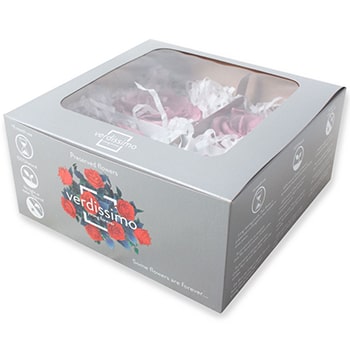 Blush preserved gardenias and cherry blossoms, ideal for romantic weddings, elegant gifts, and bridal moments.