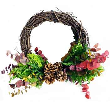 Thanksgiving wreath with warm vines, perfect for seasonal weddings, events, and holiday gifts.