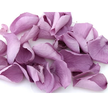 A soft and elegant assortment of lavender-colored rose petals, perfect for adding a touch of sophistication and romance to weddings, events, or special occasions. The petals have a delicate hue, ideal for decorative purposes.