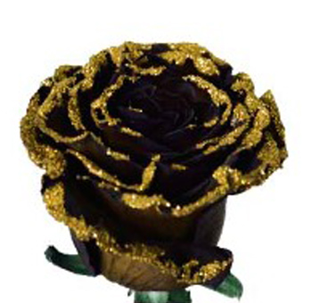 Yellow glitter rose with radiant sparkle, ideal for cheerful weddings, luxe events, or vibrant floral design.