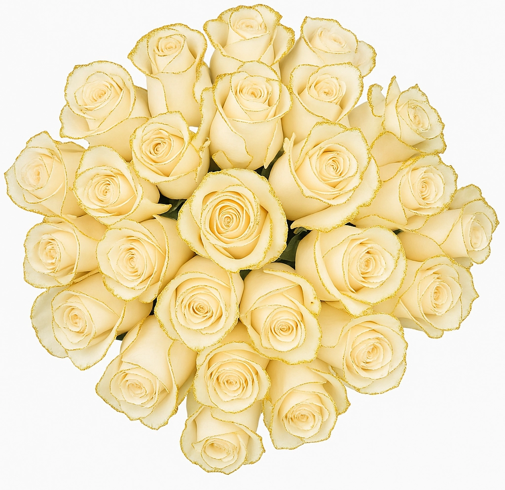 Buy glitter roses in bulk at wholesale prices—ideal for weddings, events, and luxury floral designs with sparkling gold-tipped elegance.