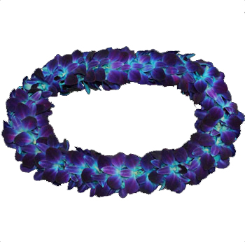 Lei Double Blue Flowers