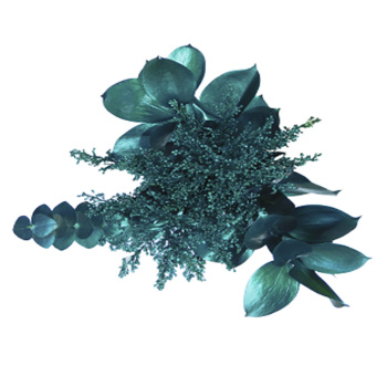 Aqua-tinted St. Patrick greenery with refreshing tones, perfect for weddings, events, and seasonal styling.
