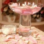 Table Decoration with Pink Rose Petals Table Decoration with Pink Rose Petals