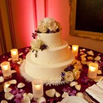 Wedding Cake and Rose Petals Wedding Cake and Rose Petals