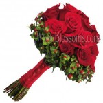 Red Wedding Roses Bouquet