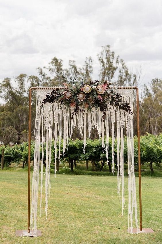 Boho Wedding Reception Gate Decoration